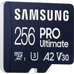 Карта пам'яті Samsung microSDXC 256GB Class 10 UHS-I U3 V30 A2 PRO Ultimate + SD Adapter [MB-MY256SA] [112857] - мініатюра 14