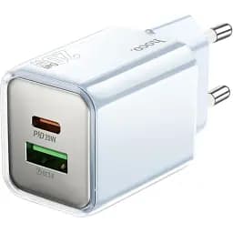 Сетевое зарядное устройство Hoco N46 Glorious PD20W+QC3.0 charger(EU) Синий