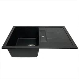 Кухонна мийка Adamant FORT чорна 770x495x200 мм, з крилом 77 см - мініатюра 2