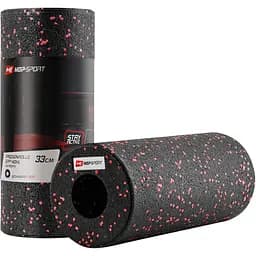 Роллер массажер Hop-Sport HS-P033YG валик ролик гладкий EPP 33 см черно-красный