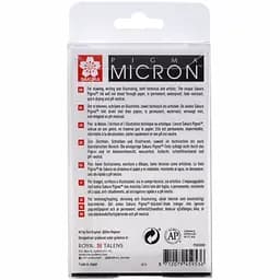 Набір лінерів Pigma Micron 8 шт Чорний Sakura - мініатюра 2