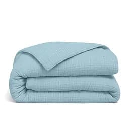 Комплект постільної білизни Cosas Aquamarine Євро муслін аквамарин (Muslin_37LightBlue_El-37LightBlue_200) - мініатюра 5