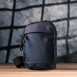 Чоловіча слінг сумка для подорожей з якісного текстилю Vintage 22870 cиня - мініатюра 8
