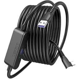 Кабель VR Link USB A+C на Type-C для Meta Oculus Quest 3/2/Pro Pico 4 (5 м) с постоянным питанием