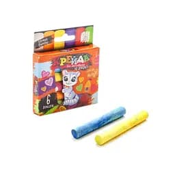 Крейда для малювання на асфальті, 6 кольорів (укр) MEL-02-01U (Danko Toys) (4823102802718)