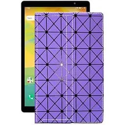 Чохол StatusCASE з екошкіри для планшету Prestigio MultiPad Grace 4891 10.1 4G Фіолетовий ромб
