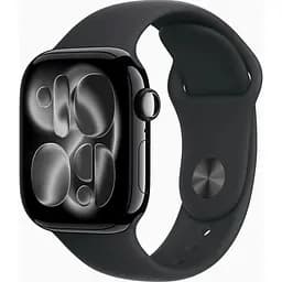 Смарт-годинник Apple Watch Series 11 GPS 42mm Jet Black Alu. Case w. Black S. Band - S/M (MEQT4)