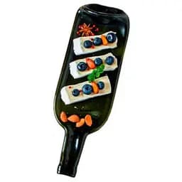 Стеклянная тарелка из сплюснутой винной бутылки Mazhura Vine в ассортименте (mz692664)