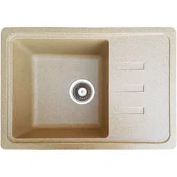 Гранітна кухонна мийка Romzha Trei 62 Bezhvy (402) з крилом