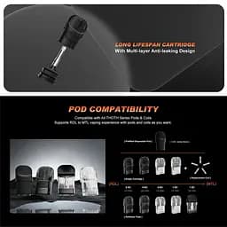 Підсистема електронна сигарета Kumiho THOTH G Lite Pod 650mAh 2ml Kit Tiger Orange (18167) - мініатюра 6