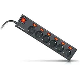 Мережевий фільтр живлення REAL-EL RS-6 EXTRA 5m, black (EL122300003) - мініатюра 3
