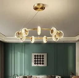 Підвісна люстра у корпусі золотого кольору | Арт. G 088-9 | Line F