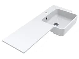Умивальник Miraggio FONTANA R (0000520) Miramarble, Глянцевий, Накладний/Врізний, Білий