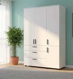 Шафа для одягу Doros Торн Білий 3 ДСП/3Ш (полиці) 135х51.6х200 (44900486)