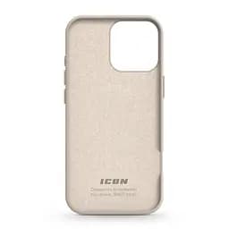 Силиконовый чехол для Apple iPhone 16 Pro, ICON2 Case, бежевый, противоударный, панель, защита всего корпуса, матовая поверхность Soft Touch, выступает над дисплеем, совместим с защитными стеклами и пленками, с микрофиброй, ArmorStandart (ARM79635) - мініатюра 2