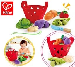 Ігровий набір Hape E3167 Кошик із овочами набір текстильних іграшок - мініатюра 7