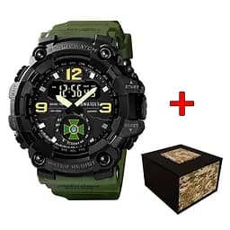 Наручний годинник чоловічий 004AGDPS ДПС Зелені + Коробка. Awarder acs0031905