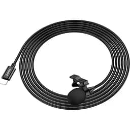 Петличний мікрофон Hoco L14 Lightning 2m Black (761149) [136291] - мініатюра 5