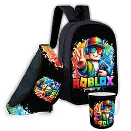 Набір дитячий Роблокс «Roblox» рюкзак 36х27см сумка-бананка, кружка з принтом для хлопчика (01588)