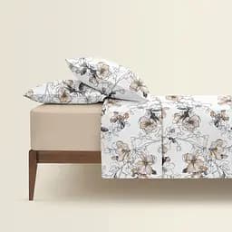 Комплект постільної білизни Cosas Exotic flowers CS2 Євро бежевий (FlowersBeigeWhite_El-Magnolia12_200) - мініатюра 2