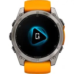 Смарт-годинник Garmin Fenix 8 AMOLED Sapphire 51mm Titanium with Spark Orange/Graphite Silicone Band (010-02905-10) [115048] - мініатюра 7