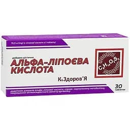 Альфа-липоевая кислота К&Здоровье 30 таблеток