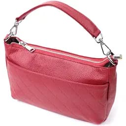 Сумка Vintage женская среднего размера на три отделения из натуральной кожи 24х15х9 см sum0027017