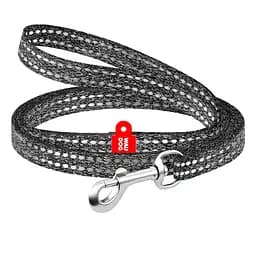 Поводок для кошек и мелких пород собак из восстановленного хлопка Waudog Re-cotton светоотражающий XS Ш 10 мм Д 200 см (4823089356389)
