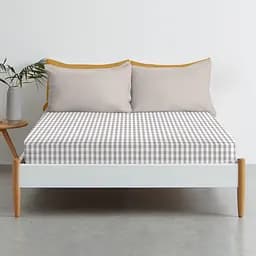 Простирадло Cosas на резинці 90х200 taupe check, кварц (TaupeCheck_90x200x20) - мініатюра 2