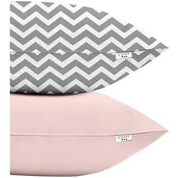 Набір наволочок Cosas Grey Zigzag 50х70 см (SetPillow_ZigzagGrey_Rose_50х70)