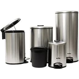 Відро для сміття МVM з кришкою та педаллю 30 л (BIN-16 30L SS) - мініатюра 4