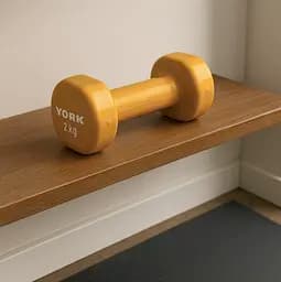 Гантелі для фітнесу вінілові круглі York Fitness 2х2кг жовтий - мініатюра 7