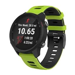 Ремінець для Garmin Venu Venu Sq Venu Sq 2 Venu 2 Plus - зелено-чорний ширина кріплення 20мм силікон Watchbands Rage (W38-0WB45257927) - мініатюра 2