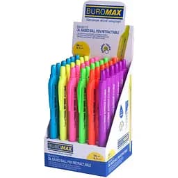 Ручка масляна автоматична Buromax Tropical Touch синя 0.7 мм упаковка 36 шт. (BM.8272) - мініатюра 2