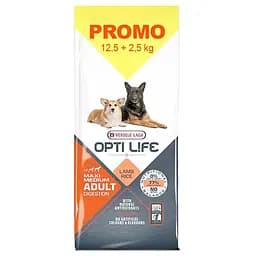 Сухий корм для собак Opti Life Adult Digestion Medium & Max 15 кг з ягням і лососем