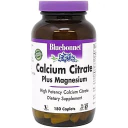 Витамины и минералы Bluebonnet Nutrition Calcium Citrate Plus Magnesium, 180 капсул