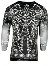 Футболка з довгим рукавом Xtreme Couture by Affliction Men's Thermal Shirt Catacombs Skull Biker 3XL  - мініатюра 2