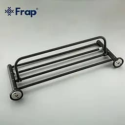 Полиця Frap з рушникотримачем F30224 1/10, Чорний матовий - мініатюра 4