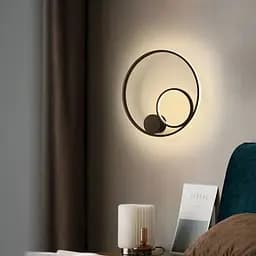 Сучасний настінний або стельовий LED світильник Ø 45 см Line F Арт. WMJ26-450*H70 SandBK