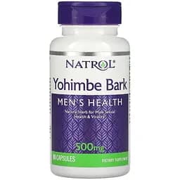 Стимулятор тестостерона Natrol Yohimbe Bark 500 мг 90 капсул