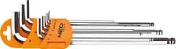 Ключі шестигранні кулястий наконечник CrV 1.5-10мм набір 9шт Neo Tools hoz0012936 - мініатюра 2
