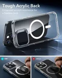 Прозорий чохол ESR Classic Hybrid Case (HaloLock) Frosted Black для iPhone 16 Pro (1A7690202) - мініатюра 6