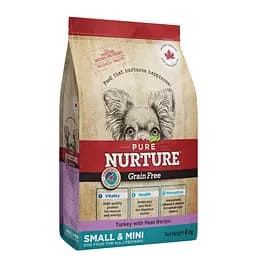 Сухий корм Pure Nurture для собак малих та дрібних порід на всіх стадіях життя, рецепт з індичкою та горохом 8 кг