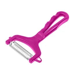 Нож овощерезка для нарезки соломкой овощей и фруктов (для морковки по-корейски) 13 см, Kitchette Розовый 86306