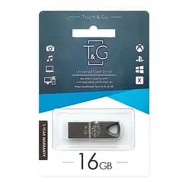 Флеш-накопичувач USB 16GB T&G 117 Metal Series Black (TG117BK-16G)