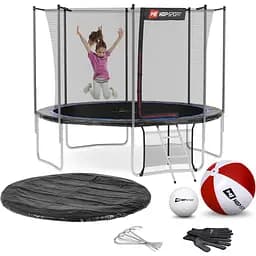 Батут Hop-Sport 10ft (305см) чорно-синій з внутрішньою сіткою (4 ноги) - мініатюра 10