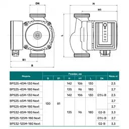 Циркуляційний насос NPO BPS25-4SM-130 Next (4823121302770) - мініатюра 5