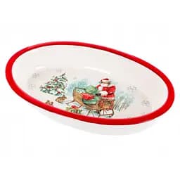 Форма для запекания Lefard 858-0119 Новый год керамика 28x17x5 см Белый