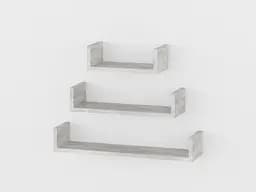 Комплект підвісних полиць Moreli Forte Anika 3 шт. Бетон (id27-0000-37-beton)