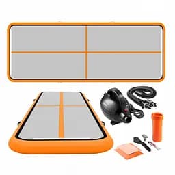 Мат надувной гимнастический 4FIZJO Air Track Mat 500 x 200 x 20 см White/Orange (P-5907739312051)
